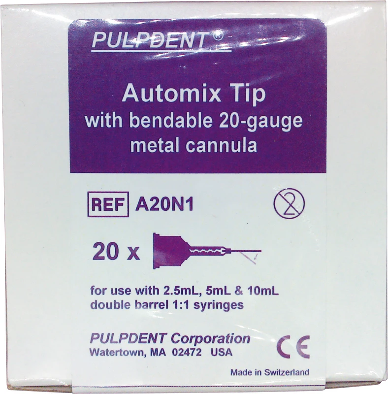 Automix Tips  Packung  20 Stück klar, biegsame Metallkanüle 20 ga