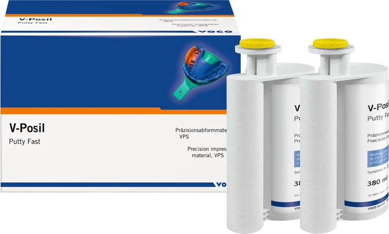 V-Posil Putty Fast  Packung  2 x 380 ml Doppelkartusche, 2 Mischkanülen Typ 31