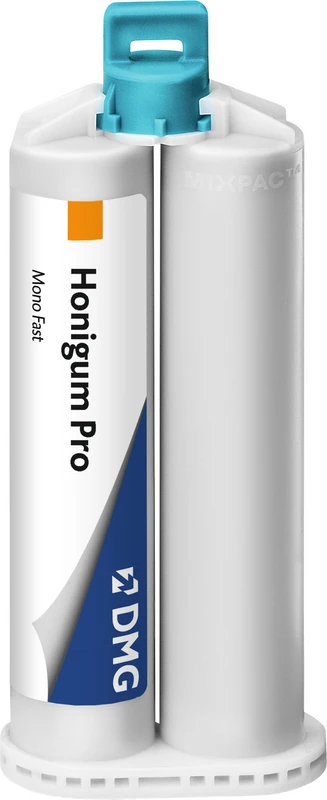 Honigum Pro Mono Fast  Packung  2 x 50 ml Doppelkartusche, 4 Automix-Tips, 4 Intraoral-Tips