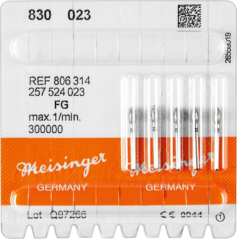 Diamanten 830  Packung  5 Stück blau mittel, FG, Figur 257 Birne, 5 mm, ISO 023