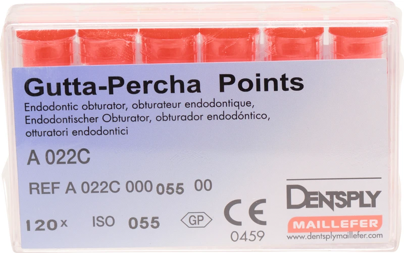 Guttapercha-Spitzen rosa  Packung  120 Stück rosa, Taper.02 ISO 055