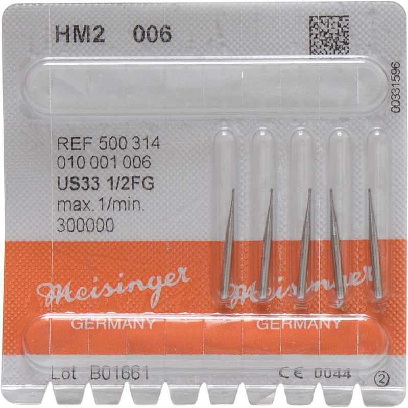 HM-Bohrer 2  Packung  5 Stück FG, Figur 010, 0,6 mm, ISO 006