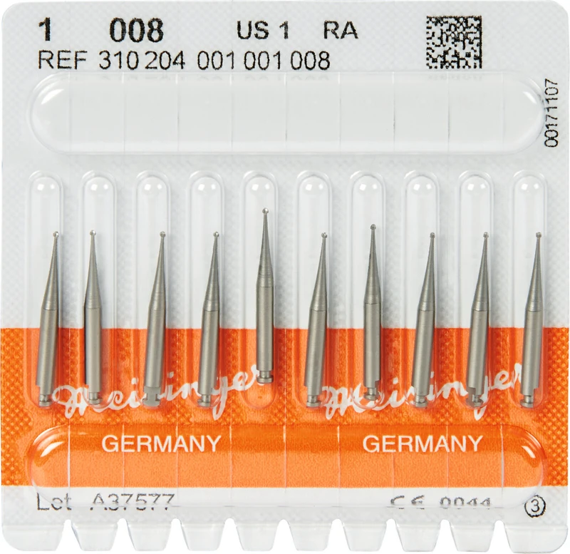 Stahlbohrer 1  Packung  10 Stück RA, Figur 001, ISO 008