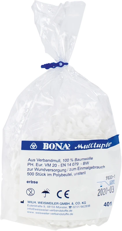 BONA Mulltupfer  Beutel  500 Stück Erbse