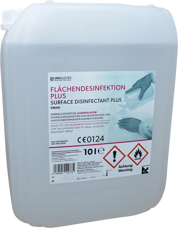 UNIGLOVES Flächendesinfektion PLUS  Kanister  10 Liter fresh