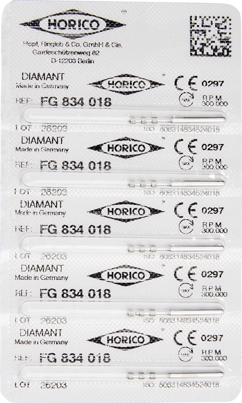 Tiefenmarkierer 834  Packung  5 Stück FG, Figur 834, 6,8 mm, T: 0,3 mm, ISO 018