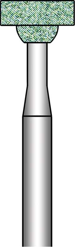 Schleifkörper  Packung  6 Stück grün mittel, HP, Figur 042, 3,4 mm, ISO 030