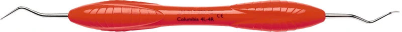 LM Universalkürette Columbia   Stück  Figur 4L\4R, für Eck-\Schneidezähne\Prämolaren, rot, LM-ErgoSense® Griff