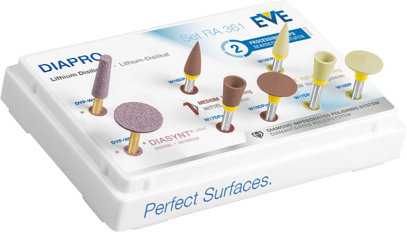 EVE DIAPRO Set  Set  8 Stück (2 Schleifer, 6 Polierer), RA
