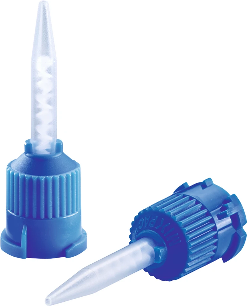 Mischkanülen blau  Packung  50 Stück blau, Ø 2,5 mm, spitz