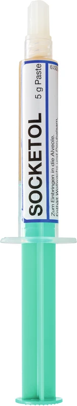 SOCKETOL Paste  Packung  5 g Paste, 10 Luer Lock Kanülen