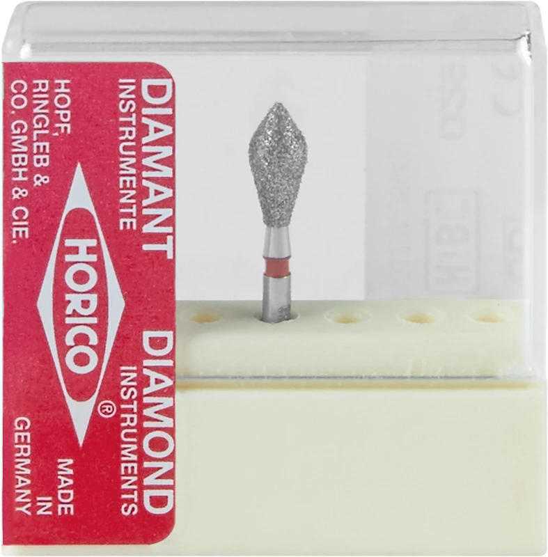 Diamantschleifer 033  Stück  rot fein, FG, Figur 033, 7 mm, ISO 033