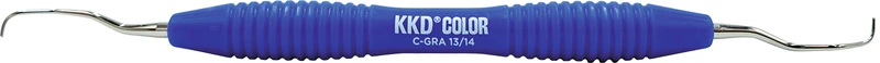 KKD® COLOR Gracey Kürette  Stück  Figur 13\14, für Präm.\Molaren, blau, mit ergonomischem Silicongriff