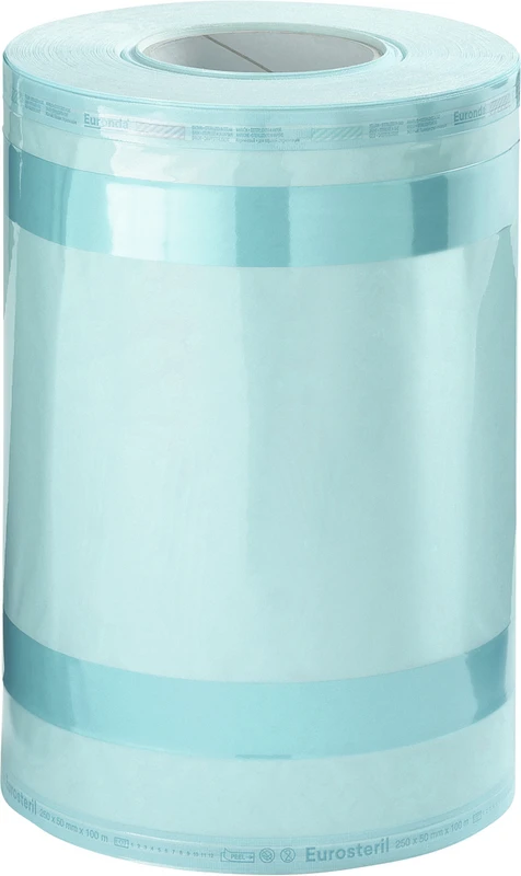 Eurosteril Pro Sterilisationsfolie   Rolle  100 m, 250 x 50 mm, mit Seitenfalte