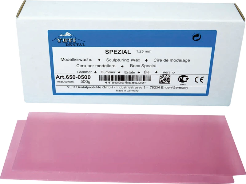 Modellierwachs SPEZIAL  Packung  500 g Sommer, Stärke 1,25mm