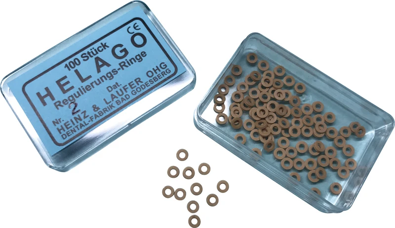 HELAGO Gummiringe für Regulierung  Packung  100 Stück transparent, 2 mm