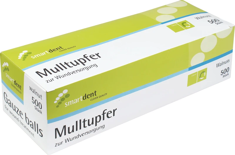 smart Mulltupfer unsteril  Packung  500 Stück Walnuss