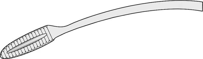 Korn- und Tupferzangen nach Gross  Stück  BF041R, ohne Sperre, gebogen