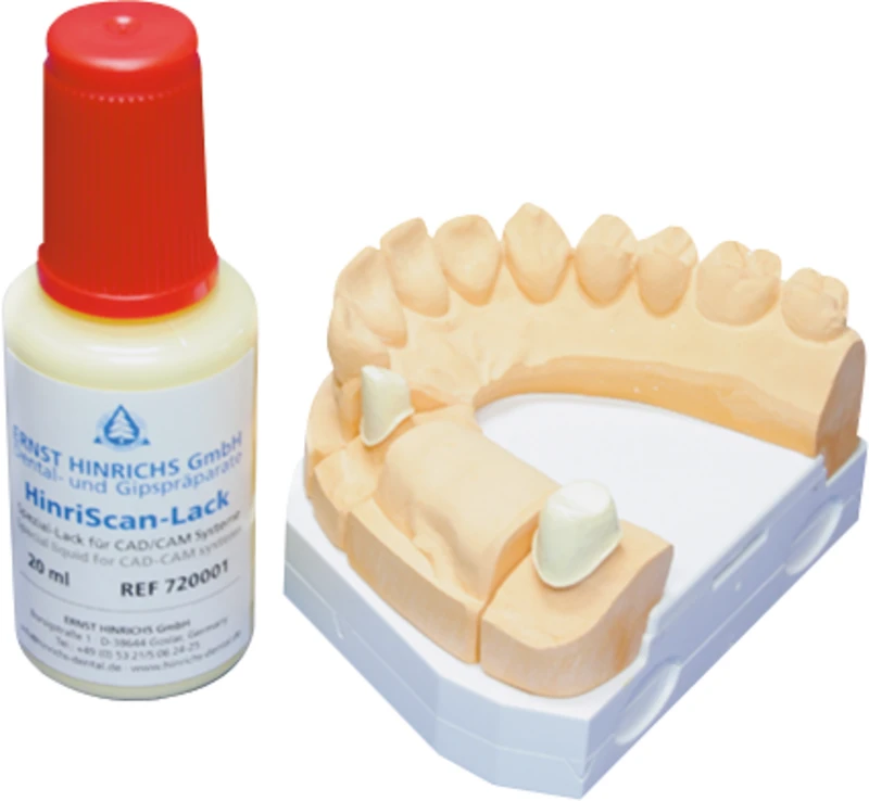 HinriScan-Lack  Flasche  20 ml Lack elfenbein, 1 Pinsel