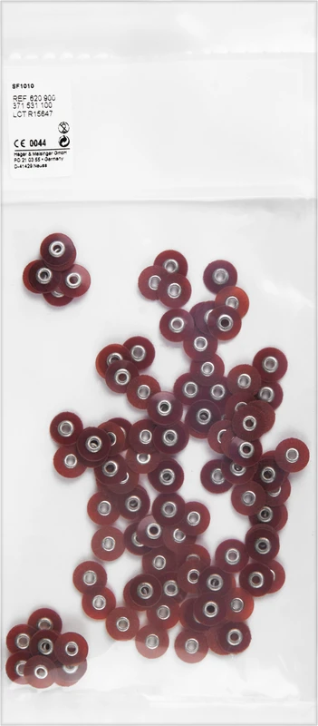 Super Flexible Discs  Packung  100 Stück unmontiert, rot grob, HP, Figur 371, Ø 10 mm, ISO 100