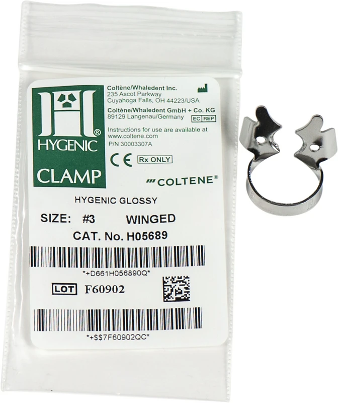 HYGENIC® Dental Dam Klammern  Stück  Flügelklammer für kleine Molaren, 3