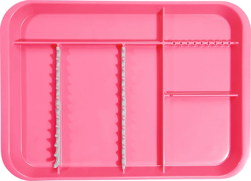 B-Lok Tray  Stück  Tray 34 x 24,5 x 2,2 cm, mit Einteilung neonpink