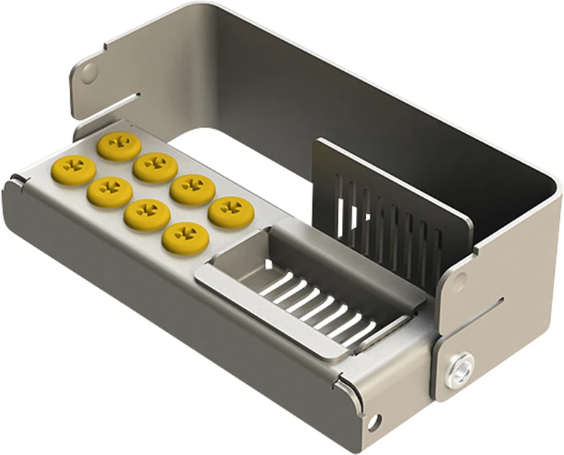 PLUG IN PLUS  Stück  für 8 Instrumente, gelb, 8,4 x 2,7 x 3,2 cm