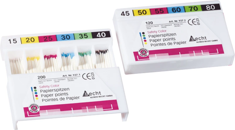 Papierspitzen Safety Color  Sortiment  200 Stück ISO 015-040