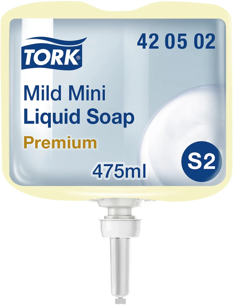 TORK® milde Mini Flüssigseife S2   Karton  8 x 475 ml Kartusche, für S2 Flüssigseifensystem