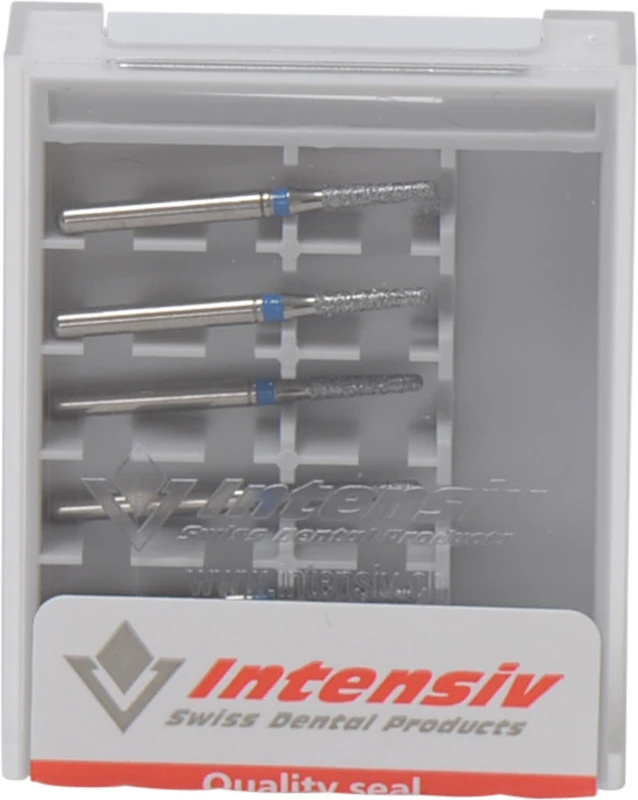 Diamanten 846  Packung  6 Stück blau mittel, FG, Figur 545 Konus Kante rund, 6 mm, ISO 014