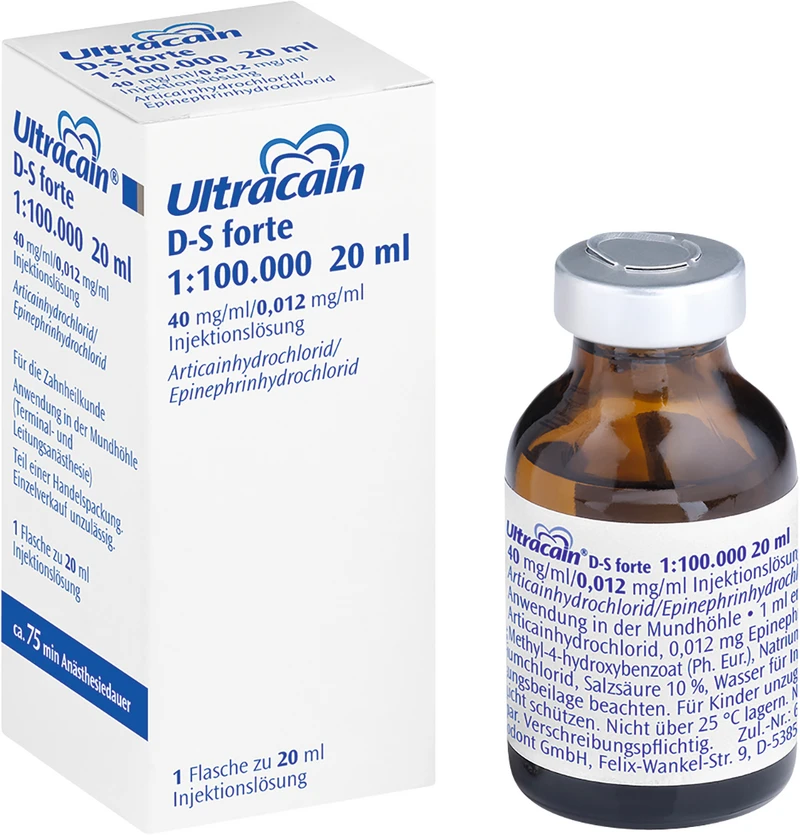 Ultracain® D-S forte 1:100.000   Packung  10 x 20 ml Flasche DS-forte, 1:100.000
