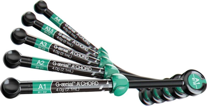 GC G-ænial® A´ CHORD  Kit CORE  5 x 4 g Spritze (A1, A2, A3, A3,5, A4)