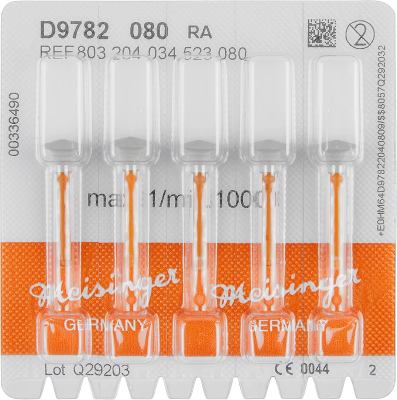 Einweg Diamant Polierer  Packung  5 Stück grau, RA, Figur 034, 6 mm, ISO 080