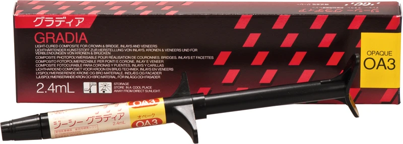 GC GRADIA®  Spritze  2,4 ml Paste opaker OA 3