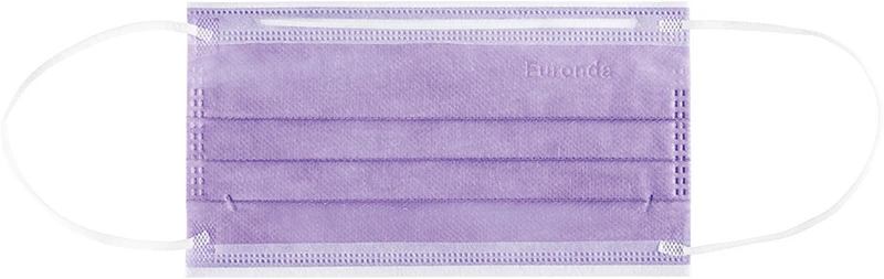 Monoart® Mundschutz Pro 4 Perfect Fit  Box  50 Stück mit Gummizug, lila