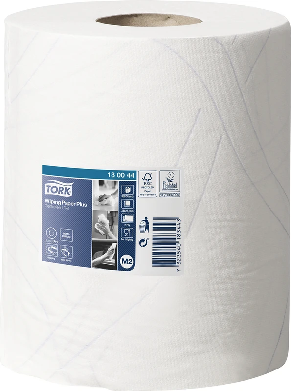 TORK® Starke Mehrzweck-Papierwischtücher   Packung  6 Rollen stark, 2-lagig, weiß