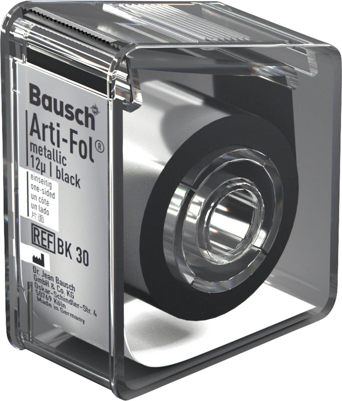 Arti-Fol® metallic 12 µ  Spender  20 m schwarz, 22 mm, einseitig, BK 30