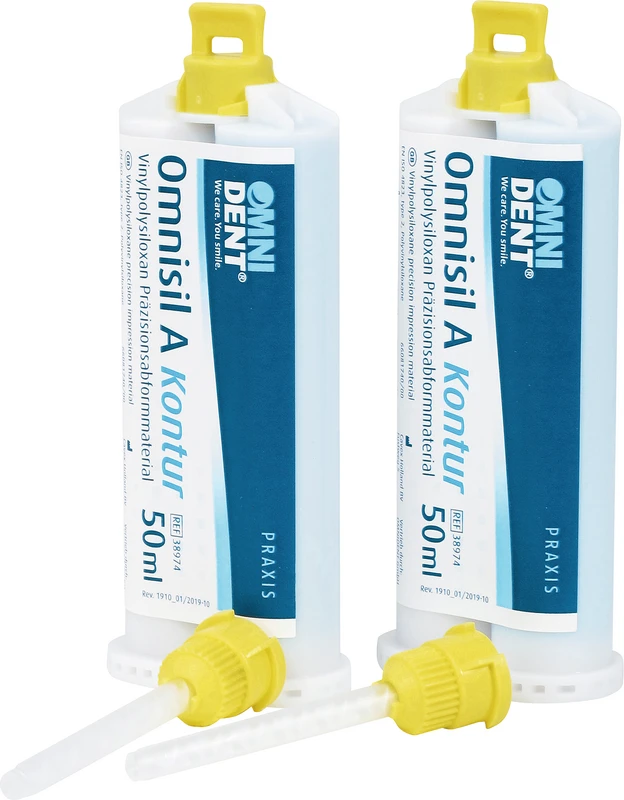 Omnisil A Kontur  Packung  2 x 50 ml Doppelkartusche, 12 Mischkanülen