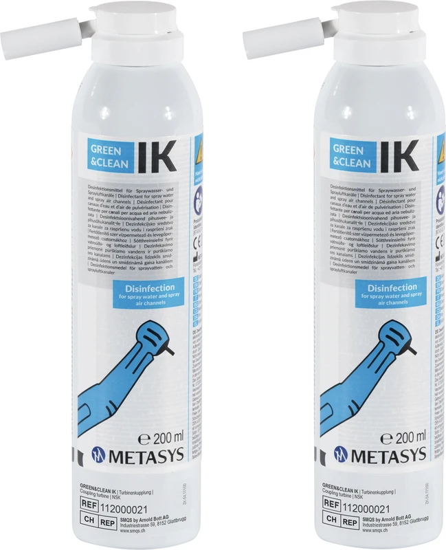 GREEN&CLEAN IK  Packung  2 x 200 ml Sprühdose, für die Turbinenkupplung NSK