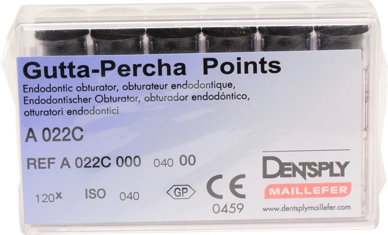 Guttapercha-Spitzen rosa  Packung  120 Stück rosa, Taper.02 ISO 040