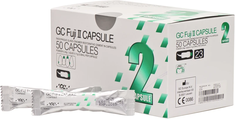 GC Fuji II  Packung  50 Kapseln dunkelgrau C4