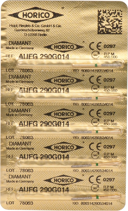 Diamant AuFG 290  Packung  5 Stück grün grob, FG, Figur 290, ISO 014