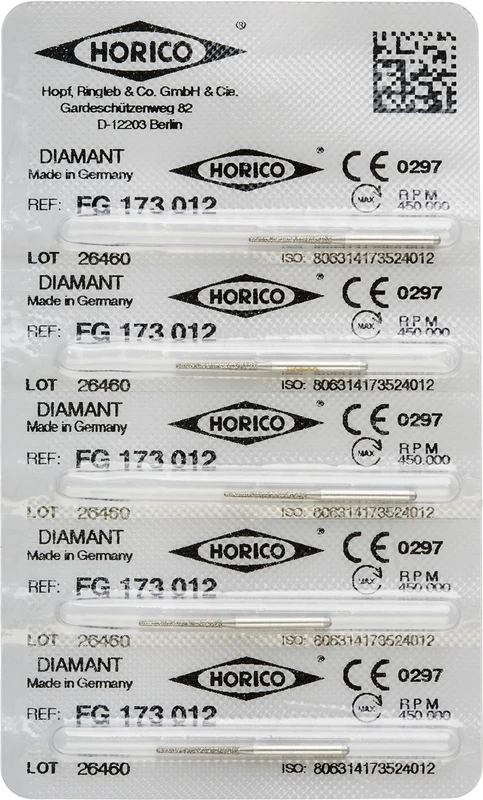 Diamantschleifer 173  Packung  5 Stück FG, Figur 173, 10 mm, ISO 012