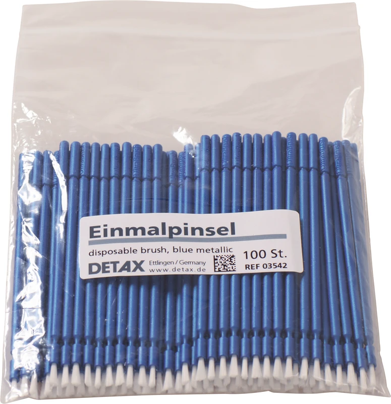 Einmalpinsel  Packung  100 Stück metallic blau
