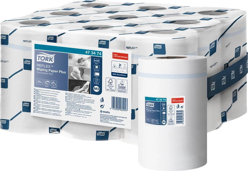 TORK® Reflex Starke Mehrzweck Papierwischtücher   Packung  9 Stück 2-lagig, stark, weiß