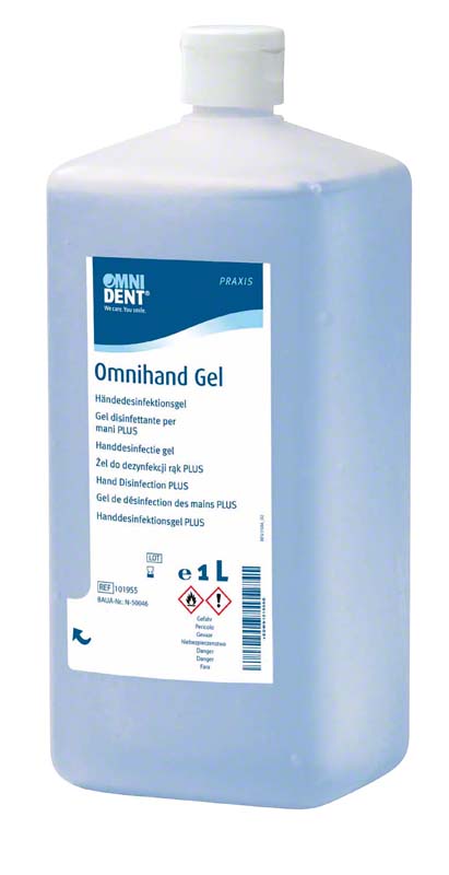 Omnihand Gel  Eurospenderflasche  1 Liter