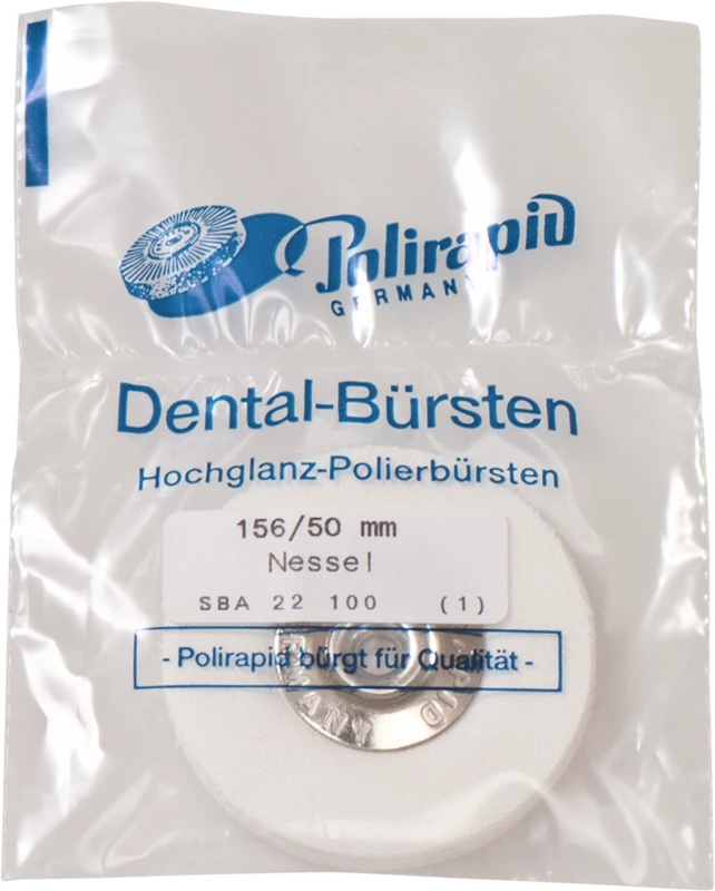 Schmalbürsten  Stück  mit Aluzentrum, Nessel, Ø 50 mm, S: 5,5 mm