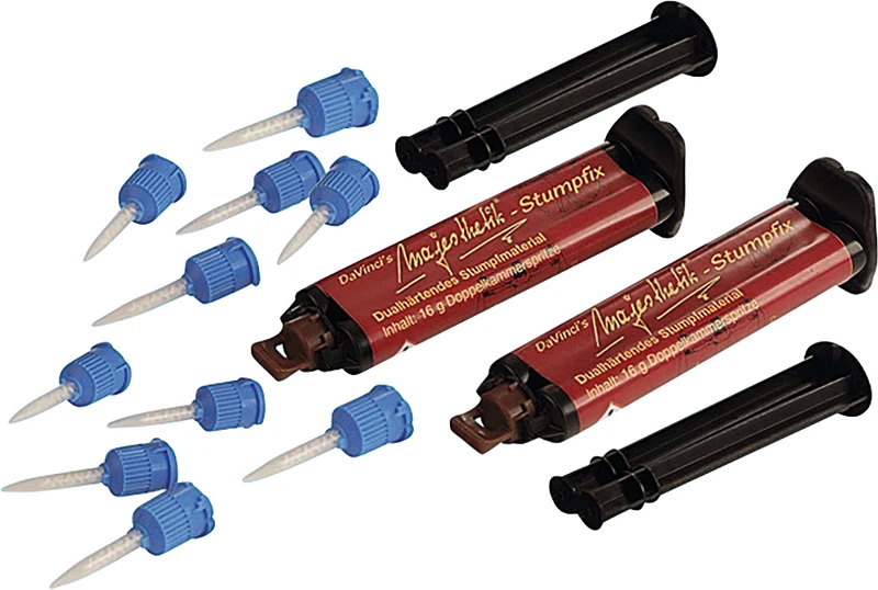 Majesthetik® Stumpfix®  Set  2 x 16 g dual-chamber Spritzen,16 Majesthetik Mischkanülen