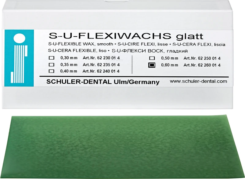 S-U-Flexiwachs  Packung  15 Stück glatt, Stärke 0,6 mm