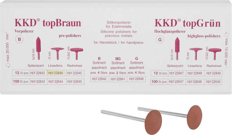 KKD® topBraun  Packung  12 Stück HP, Linse